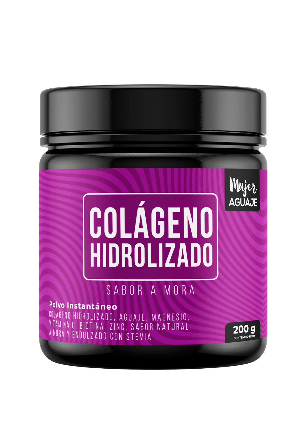 Colageno Hidrolizado sabor a mora 200 gramos Mujer Aguaje