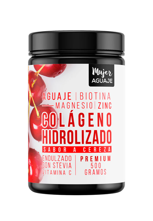 Colageno Hidrolizado sabor a cereza 500 gramos Mujer Aguaje