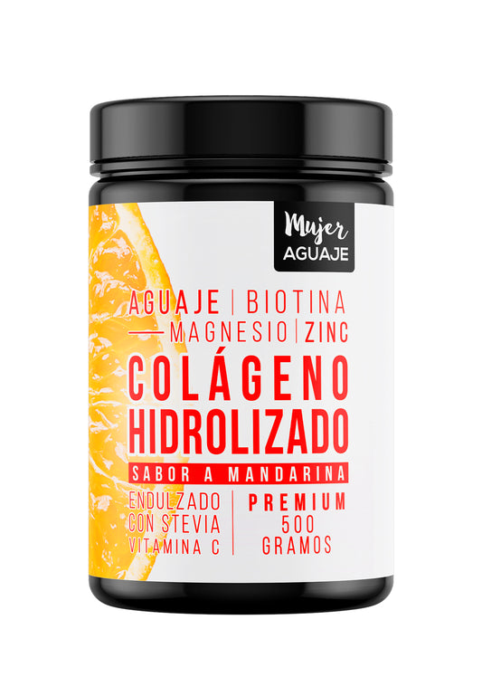 Colageno Hidrolizado sabor a mandarina 500 gramos Mujer Aguaje