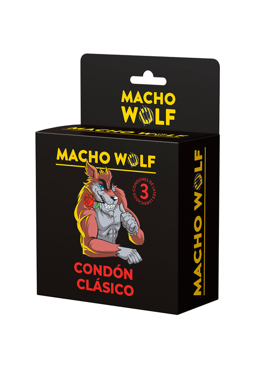 Preservativo Clasico Macho Wolf Caja de 3 unidades c/u