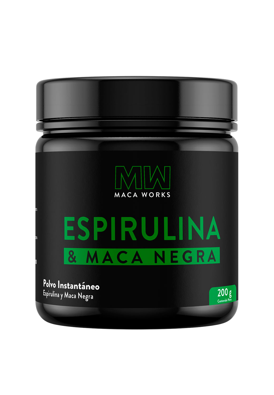 Espirulina & Maca Negra 200 gramos Maca Works